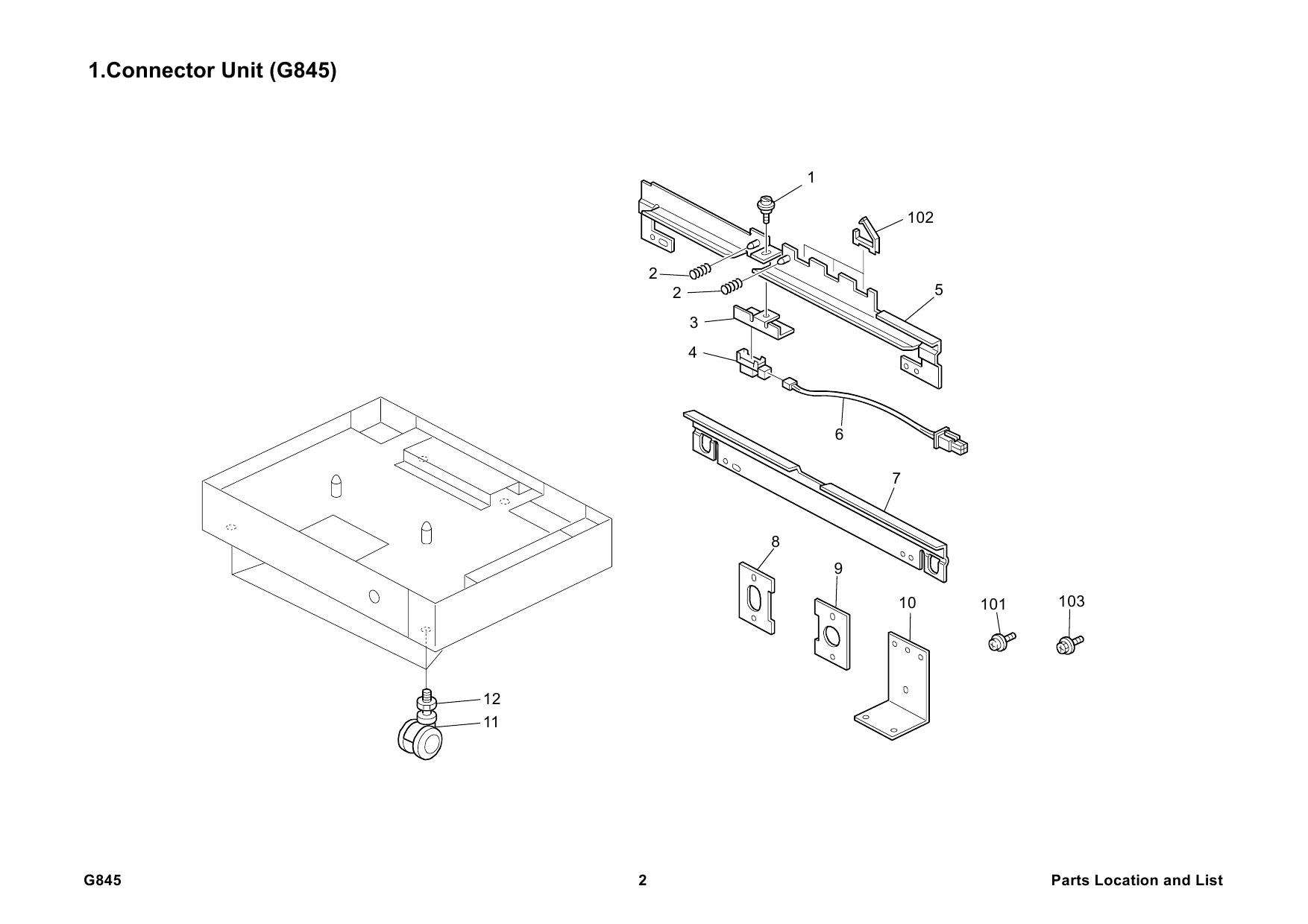 RICOH Options G845 LCT-CONNECT-UNIT-TYPE-A Parts Catalog PDF download-2